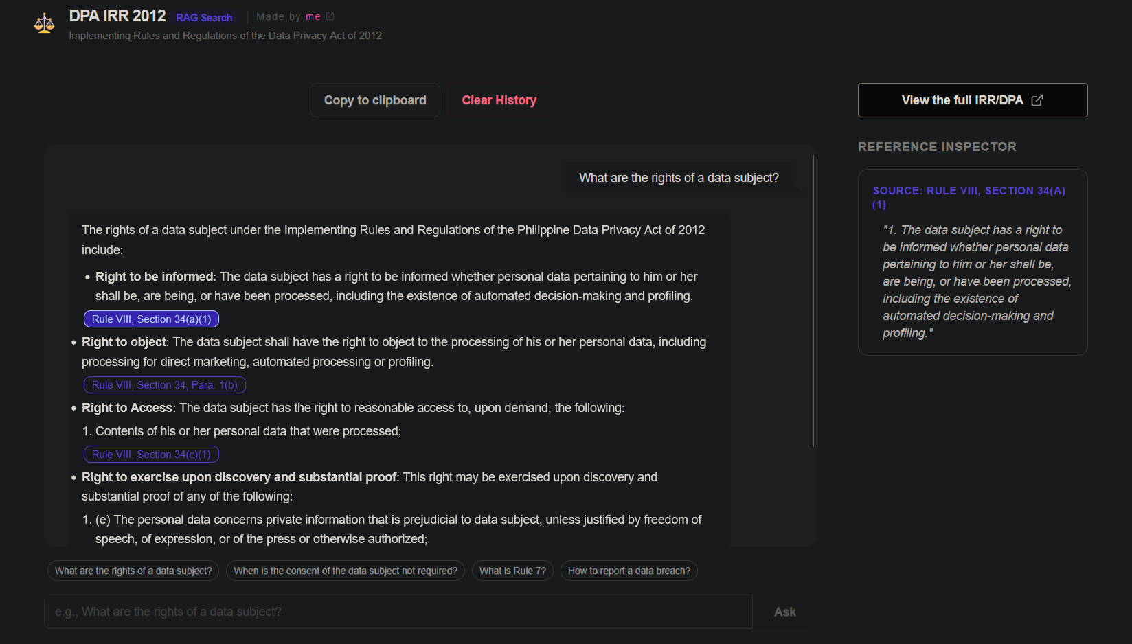 Data Privacy Act RAG preview